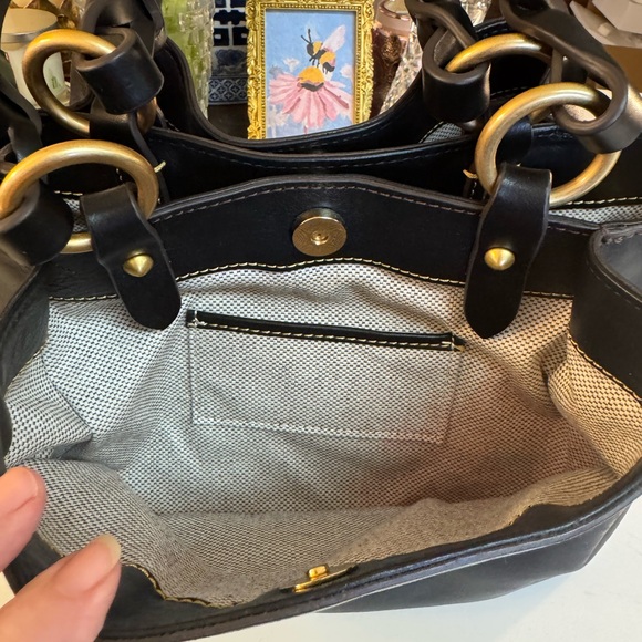 🖤 DOONEY & BOURKE BLACK LEATHER FLORENTINE LARGE ZIP BARLOW BAG! - Picture 11 of 16